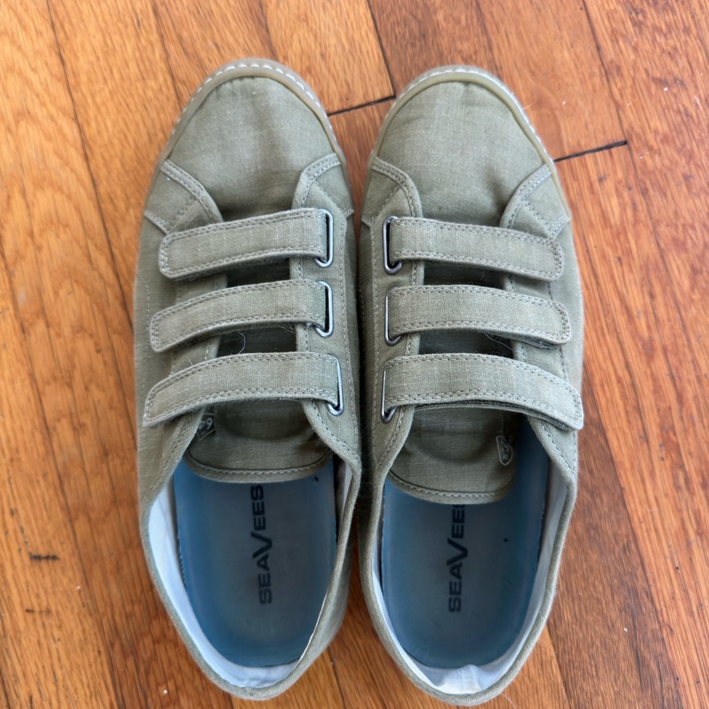 SeaVees Green Sneakers with Velcro Straps